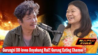 Gurungni DD loves Dayahang Rai!! Gurung Eating Channel !! Rapid Fire