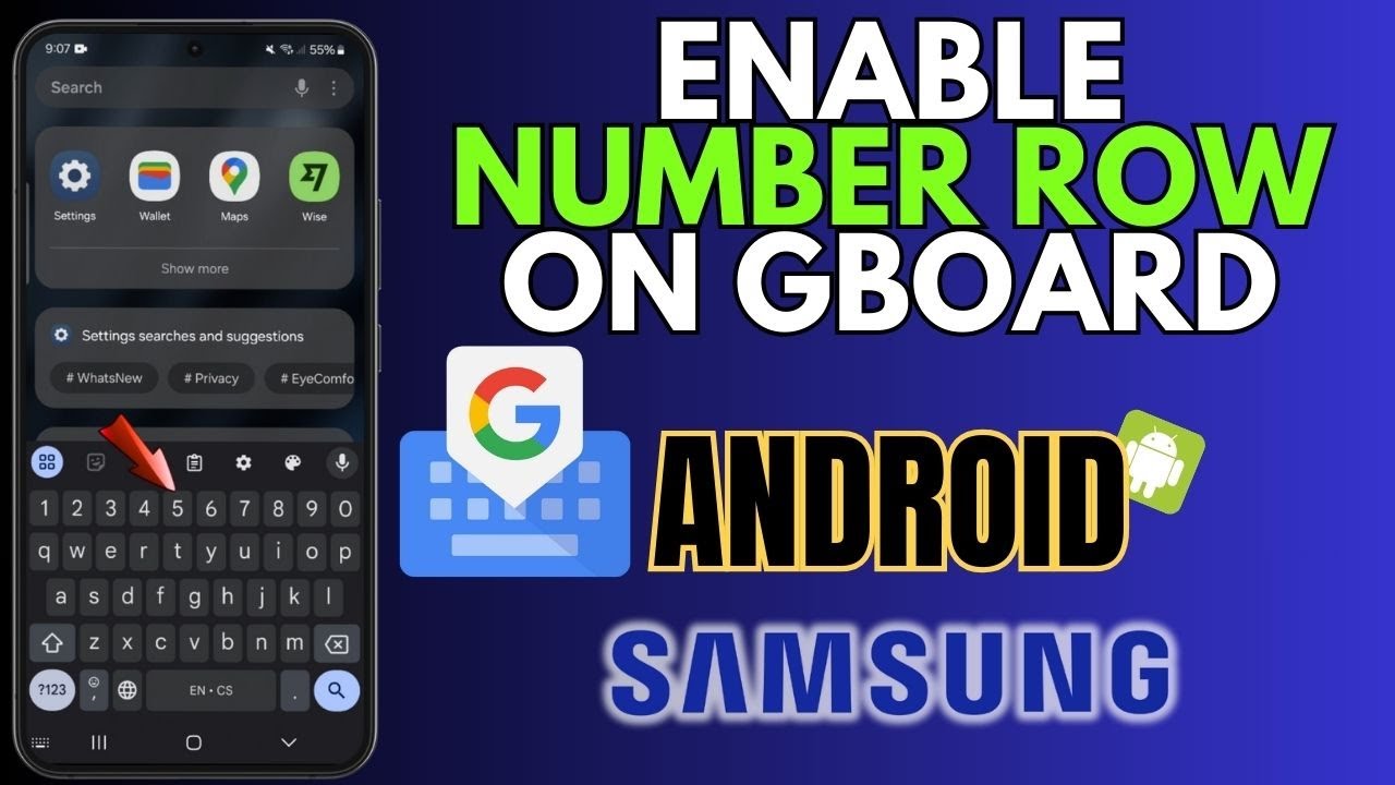 How to Enable Number Row in Gboard on Samsung Galaxy or Android