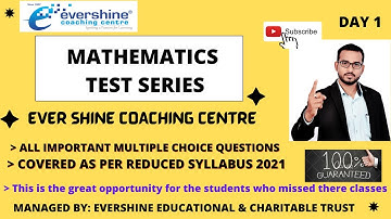 SSLC Mathematics Ever Shine Test Series 2021 | DAY 1 | New Pattern MCQ | Score 40/40 | Karnataka