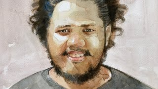 Watercolor portrait /srilanka