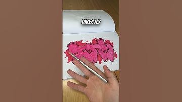 How to do graffiti drop shadows, for beginners 👈 #graffiti #graff #tutorial #youtube #shorts