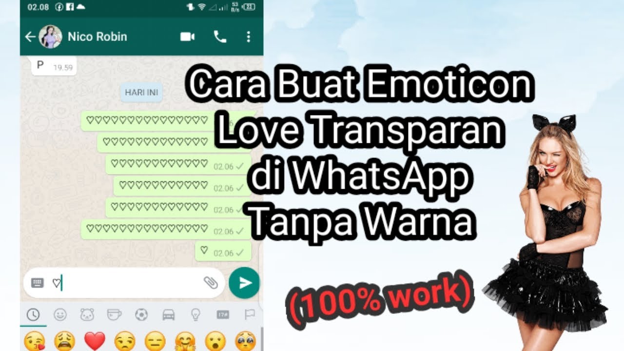 Cara Membuat Emoticon Kotak Silang Di Whatsapp Auto Berhasil Youtube