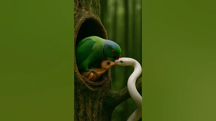 Brave Mama Bird Battles Deadly Snake to Save Her Baby #nature #wildlife #parrot #wildanimals