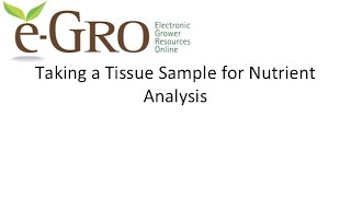 e-GRO Tissue Sampling