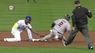 Span slides into second with stolen base
