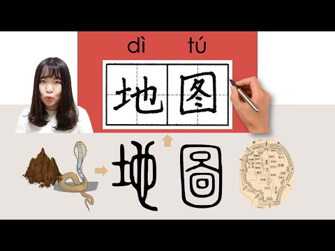 #NEW HSK1#_#HSK3#_地图/地圖/ditu/(map) How to Pronounce/Say/Write Chinese Vocabulary/Character/Radical