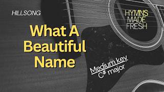 What A Beautiful Name - GUITAR Instrumental with LYRICS