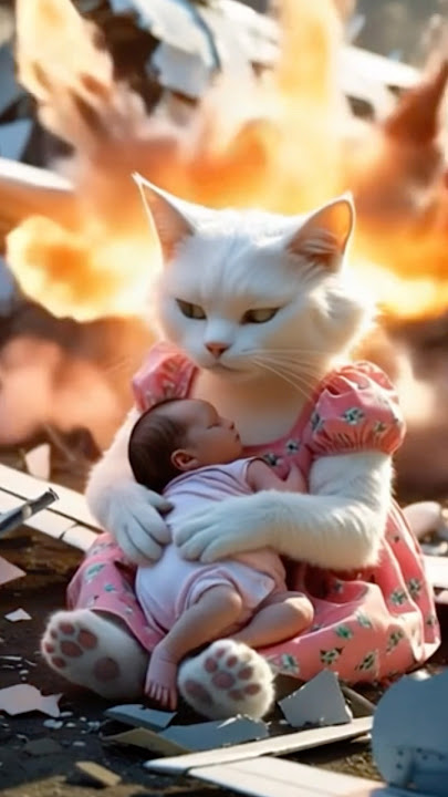 She fell from the sky but never gave up 💔 #catslife #aicats #aianimation #viralshort #trendingshort