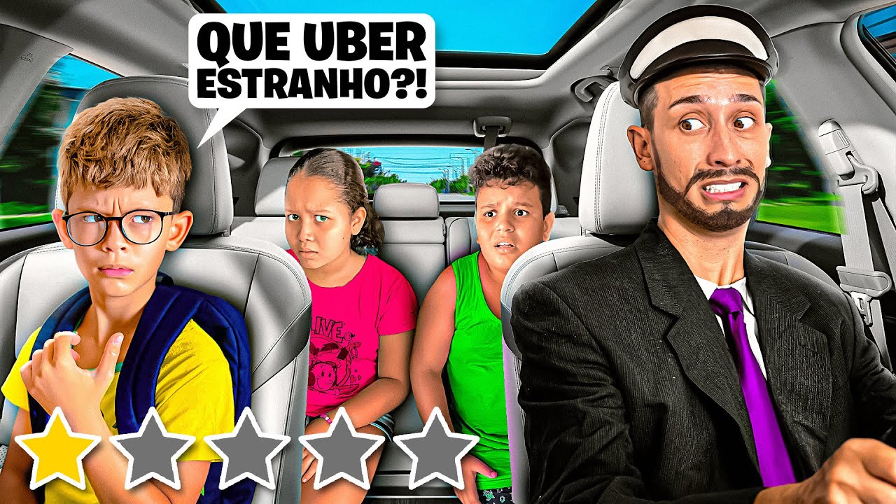 FIZ UBER FALSO E PEGUEI ELES FUGINDO DA ESCOLA