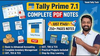 Tally Prime Complete PDF Notes (Basic to Advanced) + Practical Project Revealed!