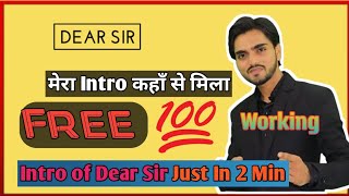 How to make Intro Like Dear Sir || Dear sir Jaisa Intro Kaise banaye || by A.S Technical screenshot 3
