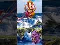 ganesh bappa morya four ♥️ Jay shree ganesha 😍 Ganpati song #cartoon #bhoot #vfx #shortsfeed #ganesh
