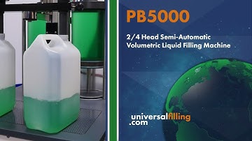 5 Litre Liquid Filling Machine - PB5000 Volumetric Filling Machine - Universal Filling Machines
