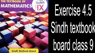 exercise 4.5 class 9 Sindh board || SAFR Maths