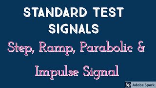 Celebrity #CONTROLSYSTEMS#STANDARD#TEST#SIGNAL#STEP#RAMP#PARABOLIC || STANDARD TEST SIGNALS IN CONTROL SYSTEMS Profile