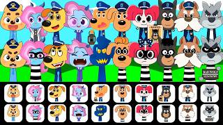 Sprunki OC All Sheriff Labrador  ( Antini, Dr Antel, Officier, Dodo) | All Phase 1 to Phase 2