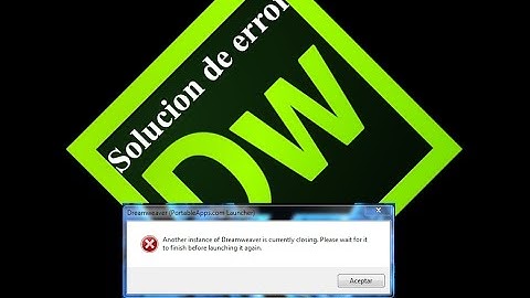 [SOLUCION]Dreamweaver error [Another instance of dreamweaver is currently closing]