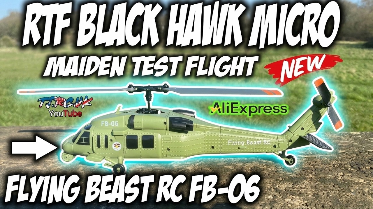 🚁Micro 1:52-RC RTF Airwolf Helicopter-Bell 222-RC ERA A61-Optical