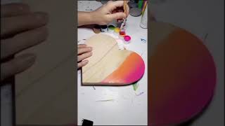 رسم قوس قزح على الخشب ? rainbow drawing on wood