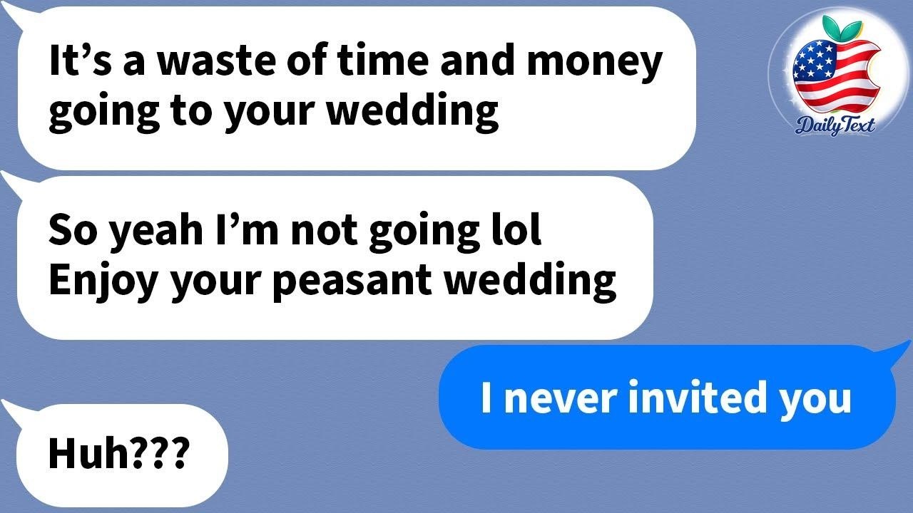 【Apple】 My brother's wife thinks it's a waste of time and money attending my wedding