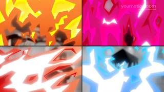 Seamless Cartoon Fire Transitions - Snappy Flame Wipes
