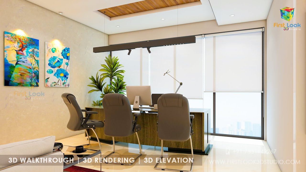 Contemporary Office Interior Designs 3D Walkthrough