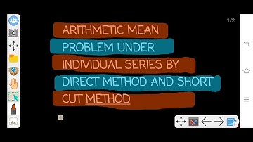# 1 Arithmetic mean individual series