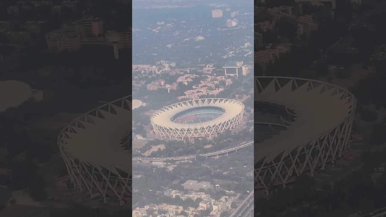 Delhi Aerial view - Flight Landing in 