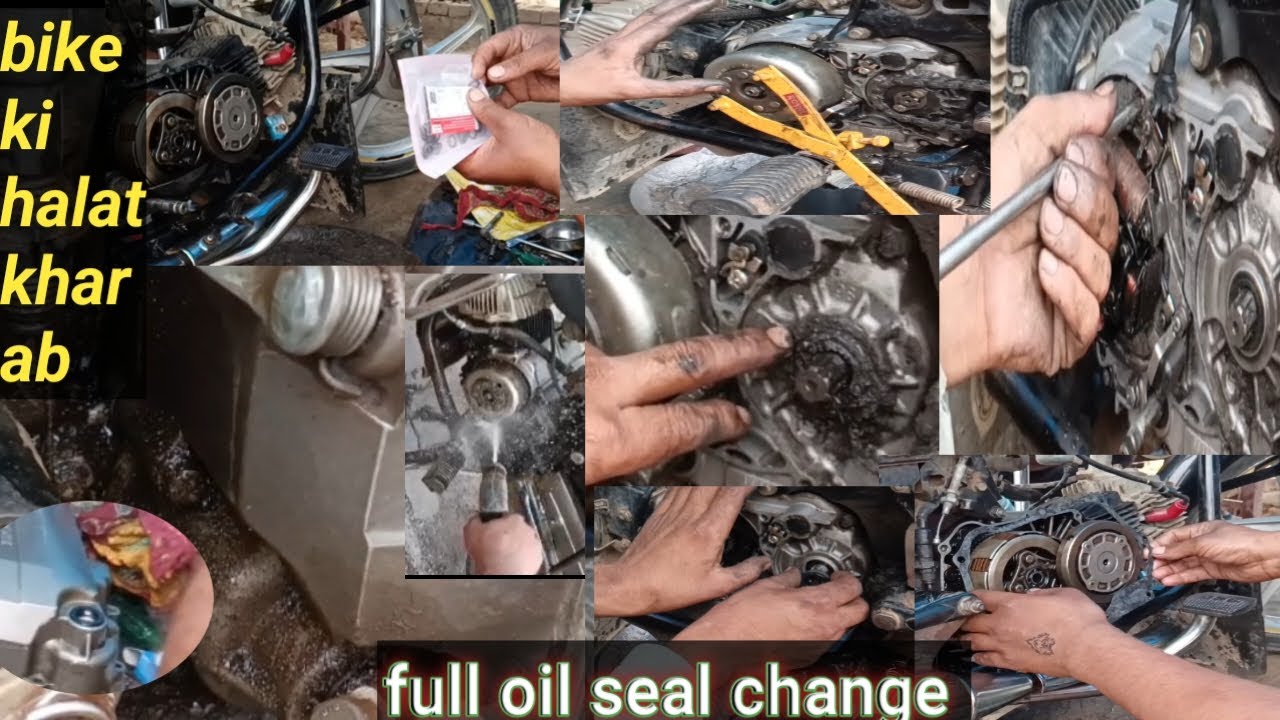 Splendar bike me full oil seal change | बाइक में कचड़ा जमा था | Splendar peking & oil seal change