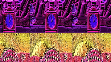 Hickory -dickory dock+random color effects||animals in the clock