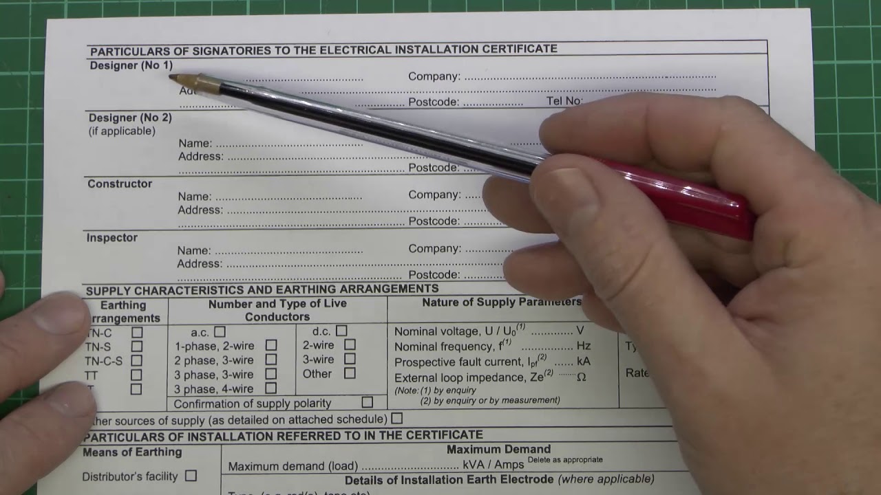 Electrical Certificates Part 2 - Installation Certificate ... simple house wiring 