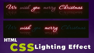 Html Css Trick Lighting Effect Merry Christmas
