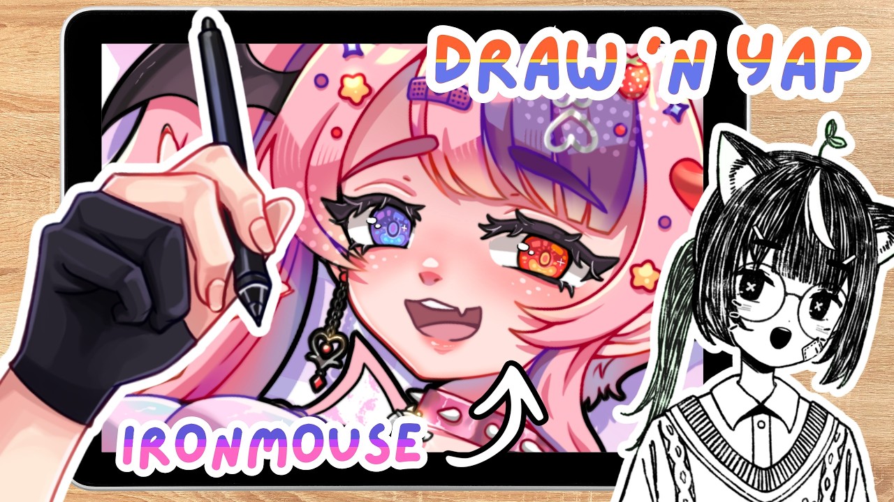 Draw & Chat with me! ✏️ New puppy, digital vs traditional art +