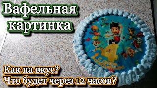 Вафельная картинка. Как на вкус? Что будет через 12 часов? #торт #своимируками #декор