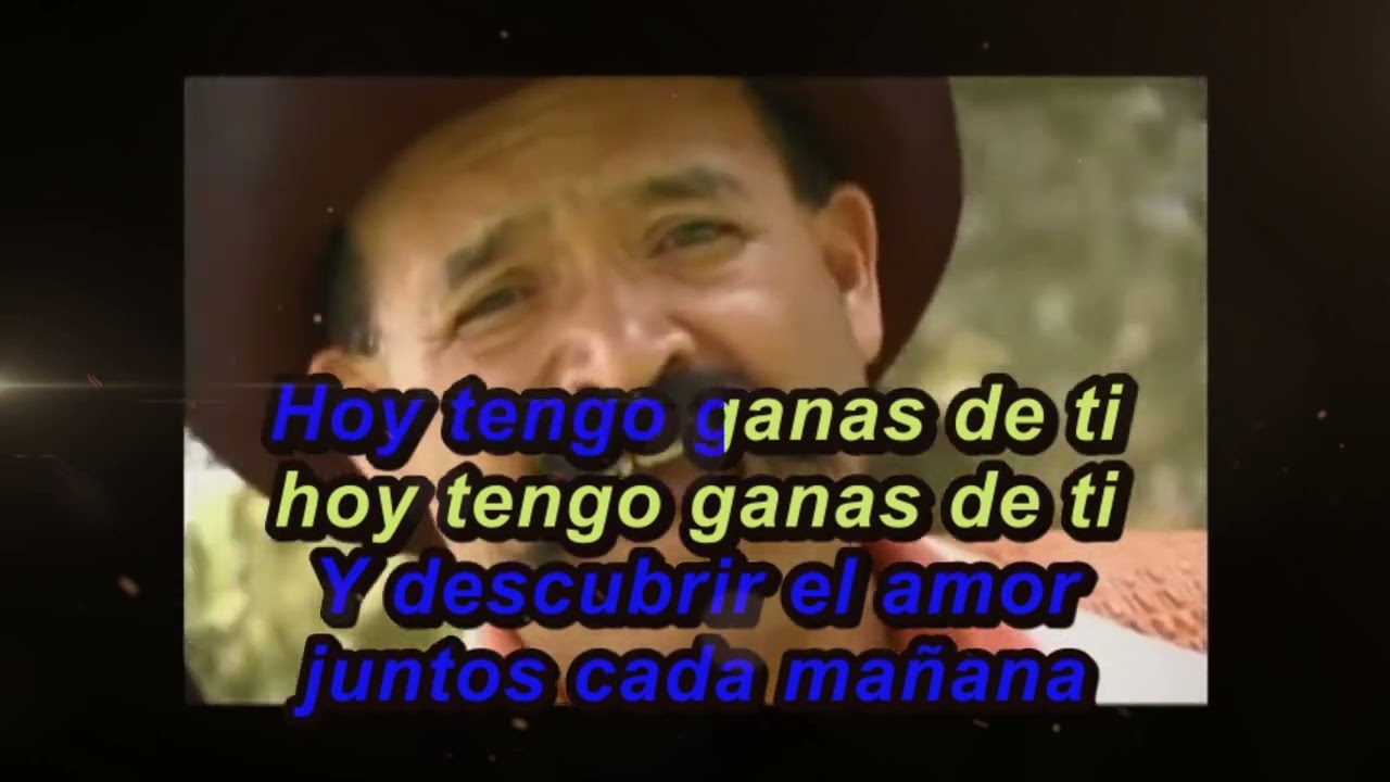 KARAOKE HOY TENGO GANAS DE TI  PEPE TOVAR VIDEO