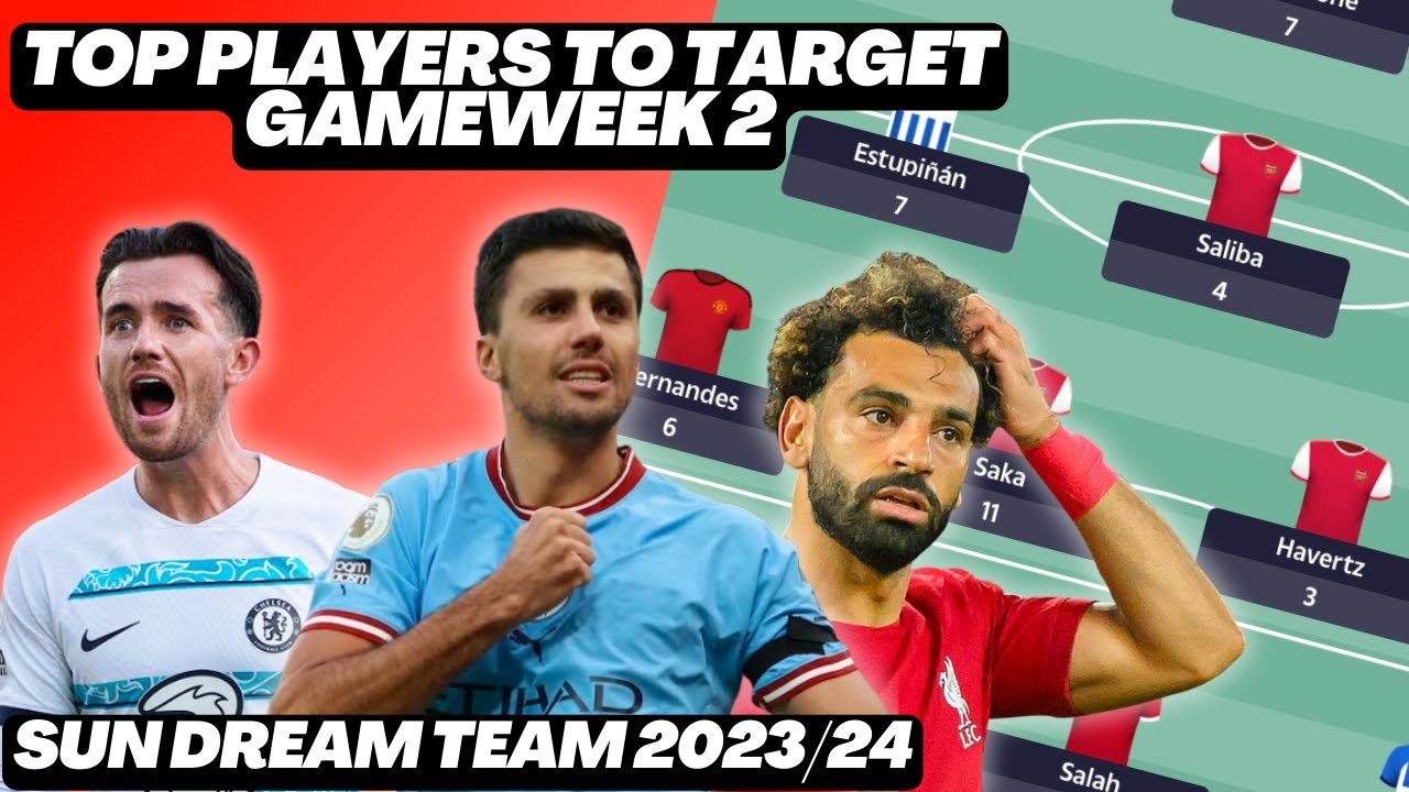 TOP PLAYERS TO TARGET GW2 SUN DREAM TEAM DREAM TEAM PROFESSOR