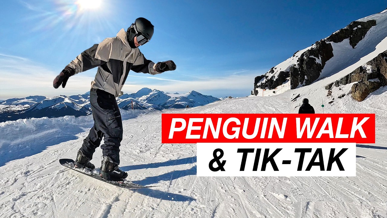 Научитесь «пингвиньей походке» и «тик-так» на сноуборде.