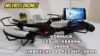 Virhuck Visuo XS809W Folding FPV 720p HD Camera Drone Flight Test Review screenshot 5