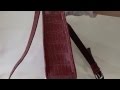 92　ショルダーバッグ　クロコ　ワインレッド　H／K　習志野