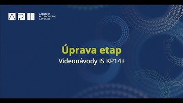 Úprava etap - Videonávody IS KP14+