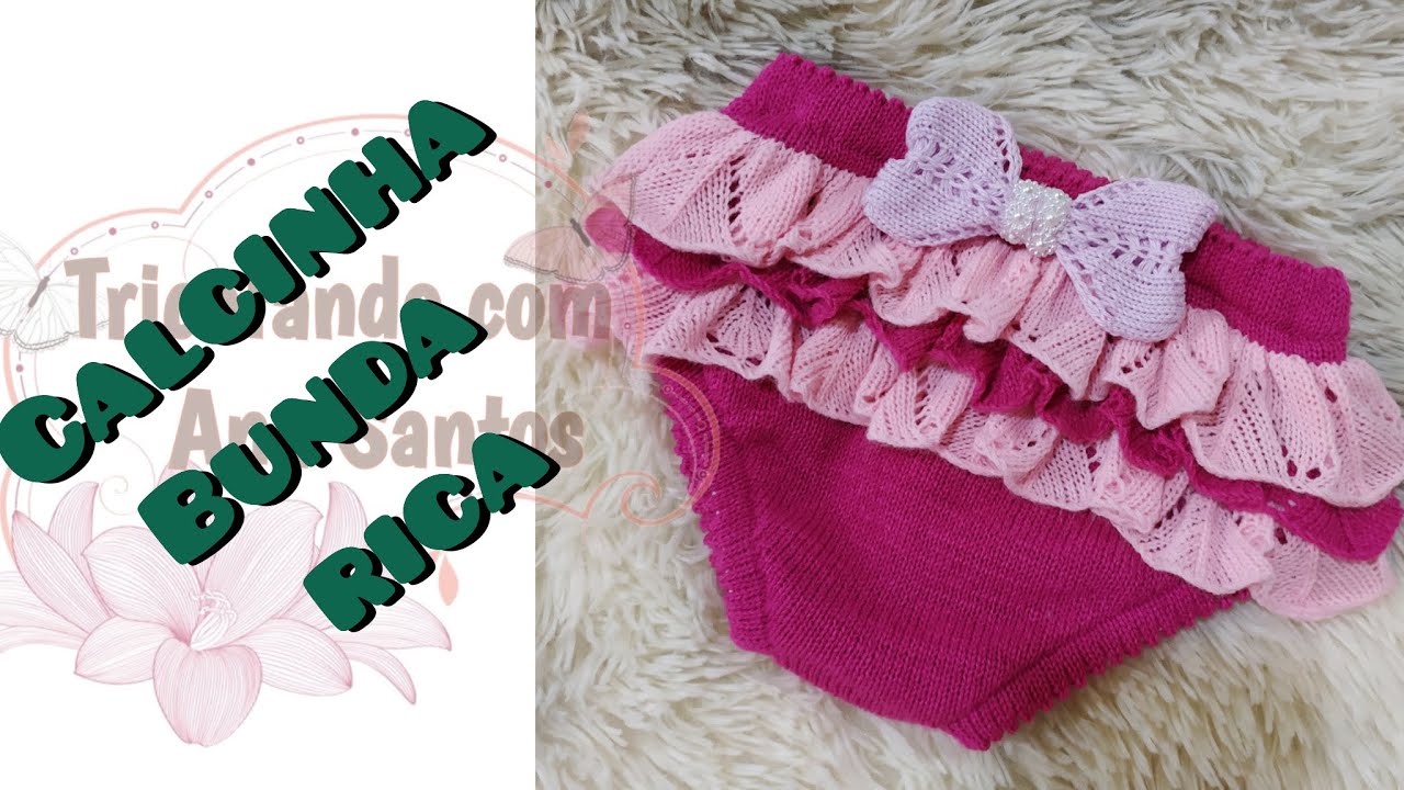 tricô a máquina como fazer calcinha bunda rica