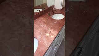 Granite Shield of Western North Carolina - Marble Vanity Resurfaced and Sealed With Granite Shield