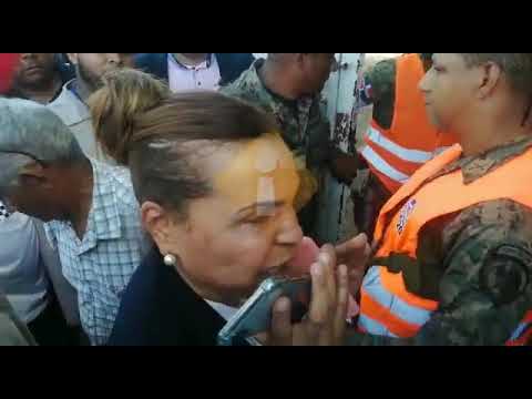 La senadora por la provincia de Dajabon Sonia Mateo se disgusta por el impedimento a ejercer su voto