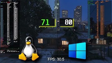 Linux vs Windows Benchmark GTA5 Enhanced