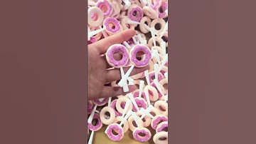 Watch how our Soft PVC Keychain Filling Machine brings cute donut-shaped PVC toys to life! 🍩