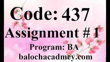 AIOU Solved Assignment No 1 Code 437 Autumn 2021 | Baloch Academy