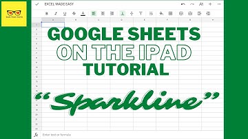 How to use Sparkline in Google Sheets | Ipad Tutorial