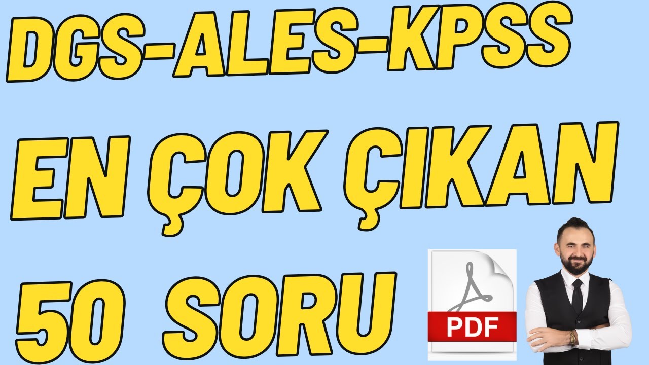 DGS ALES KPSS Matematik Her Sene Çıkan 50 Soru  ALES AGS DGS Genel Tekrar PDF+ 2025 DGS ALES KPSS