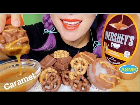 ASMR CARAMEL ICE CREAM+CARAMEL CHOCOLATE EATING SOUND |카라멜 아이스크림+카라멜초콜릿 리얼사운드 먹방|CURIE.ASMR