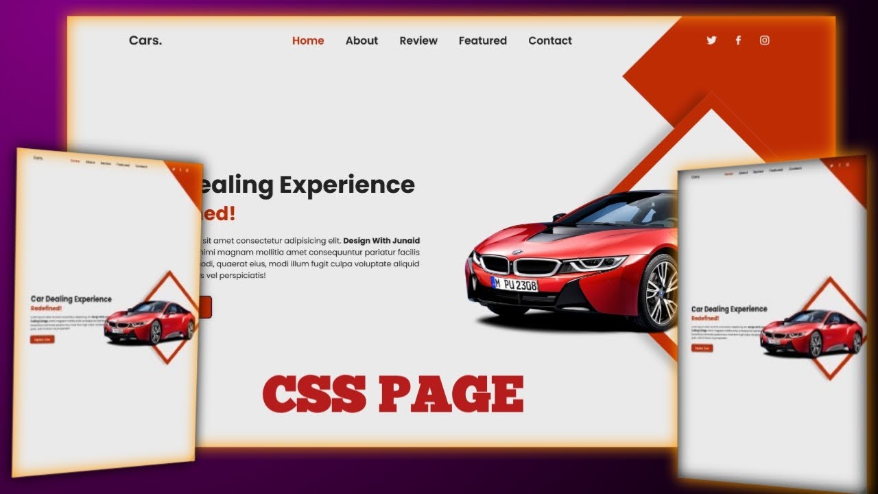 Create Responsive Portfolio Website with HTML, CSS & JavaScript - YouTube